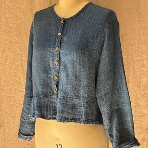 Linen Blazer /jacket/ Magnolia Pearl style  size US 10 - US 12 - US 14